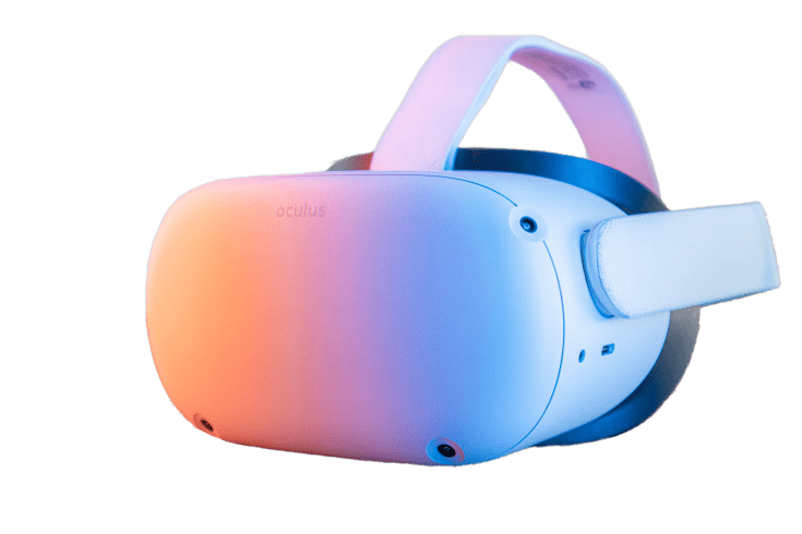 Meta quest with realtime virtual reality software for digital visualization and implementation of products in product design and virtual prototyping